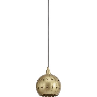 Mała lampa kula wisząca Petal mosiądz 15cm